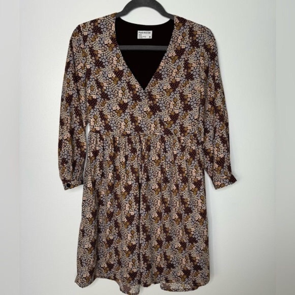 H&M Multicolor Floral Long Sleeve Dress